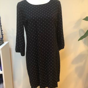 Black and white polka dot dress